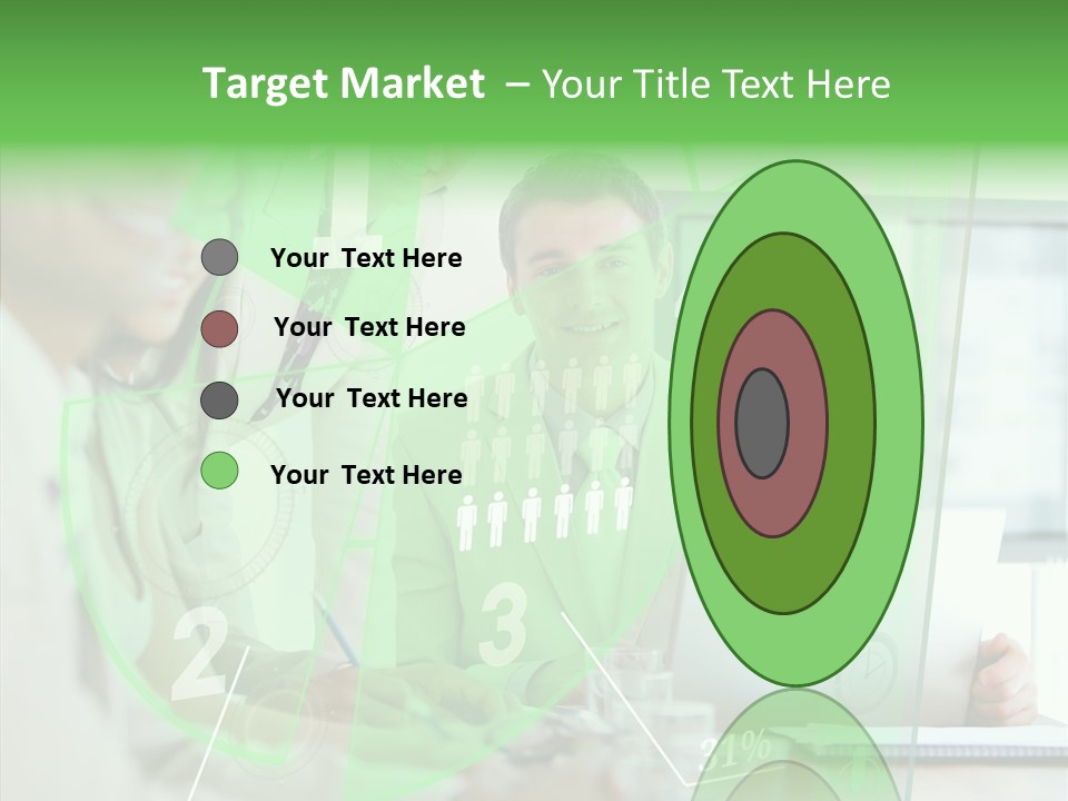 Graph Discussing Positive PowerPoint Template