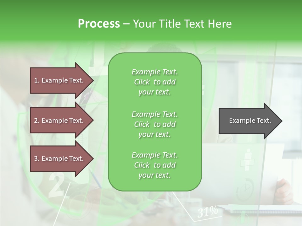 Graph Discussing Positive PowerPoint Template