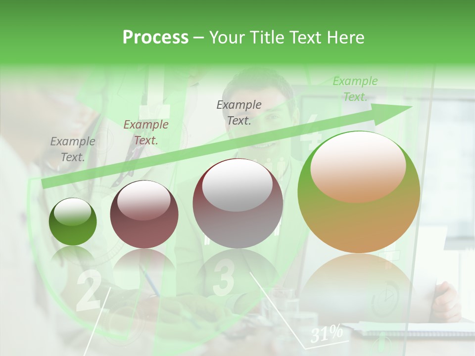Graph Discussing Positive PowerPoint Template