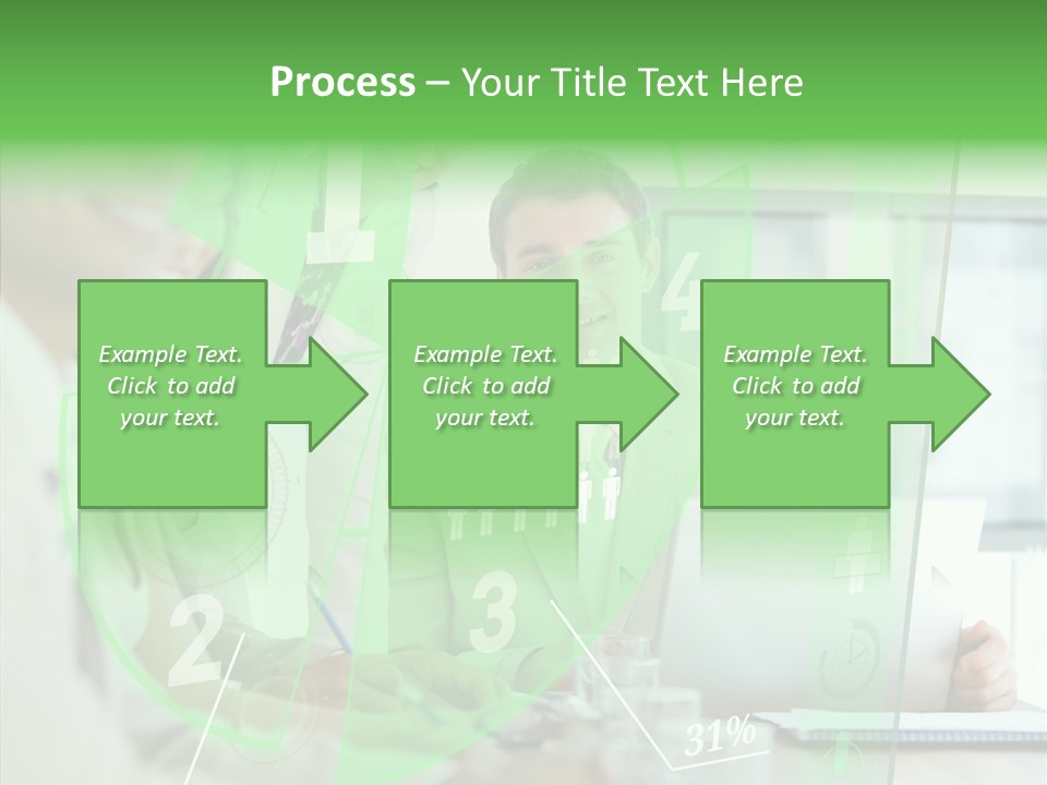 Graph Discussing Positive PowerPoint Template