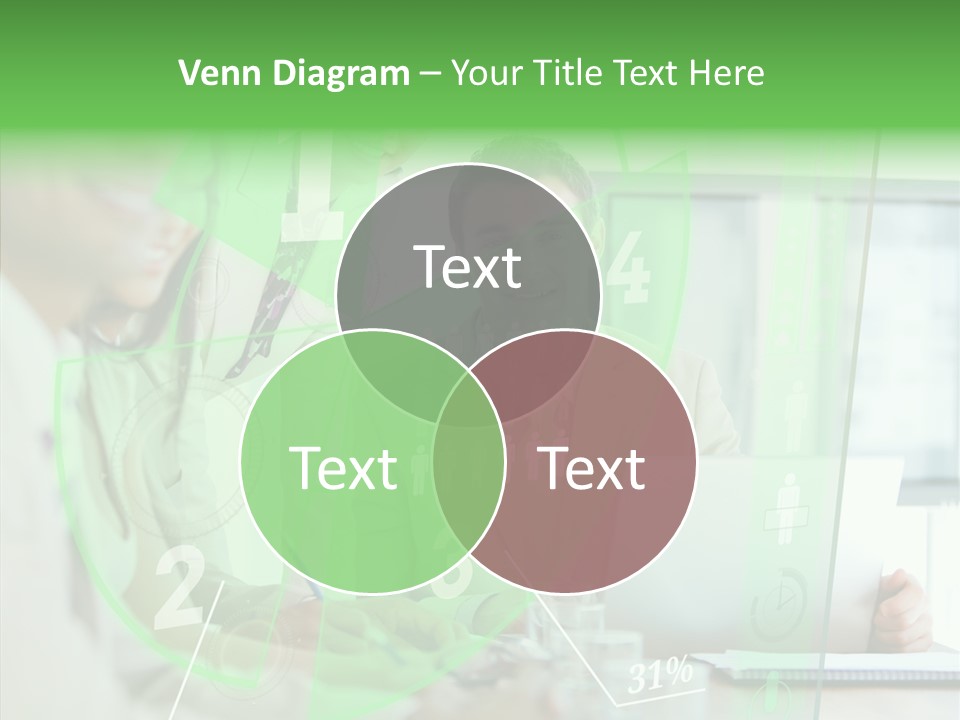 Graph Discussing Positive PowerPoint Template