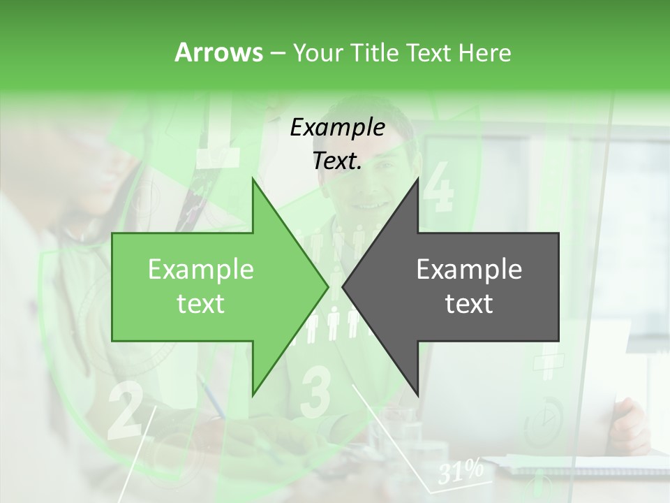 Graph Discussing Positive PowerPoint Template