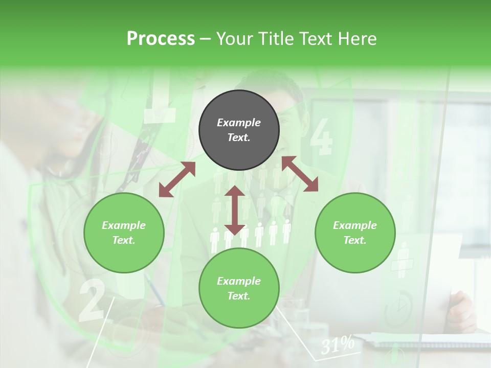 Graph Discussing Positive PowerPoint Template