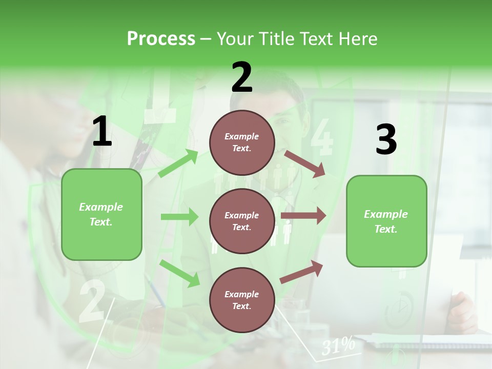 Graph Discussing Positive PowerPoint Template
