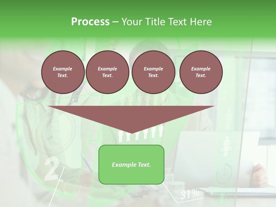 Graph Discussing Positive PowerPoint Template