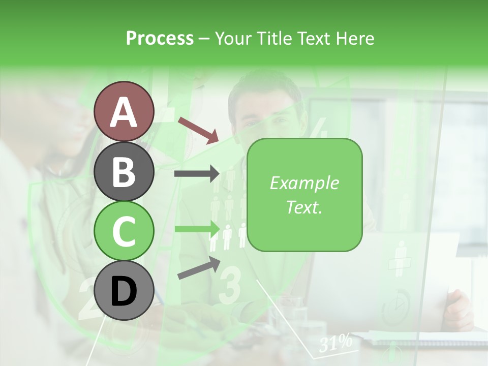 Graph Discussing Positive PowerPoint Template