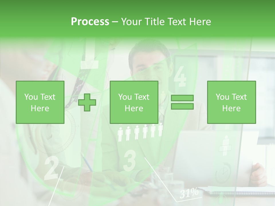 Graph Discussing Positive PowerPoint Template