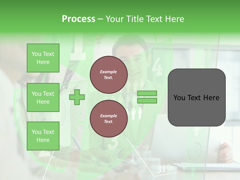 Graph Discussing Positive PowerPoint Template