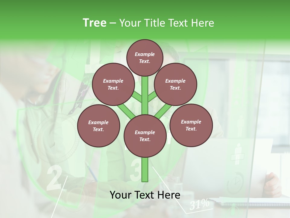 Graph Discussing Positive PowerPoint Template