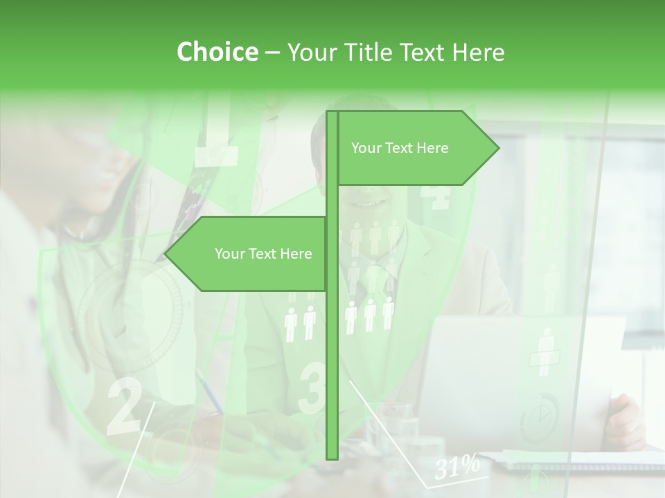 Graph Discussing Positive PowerPoint Template