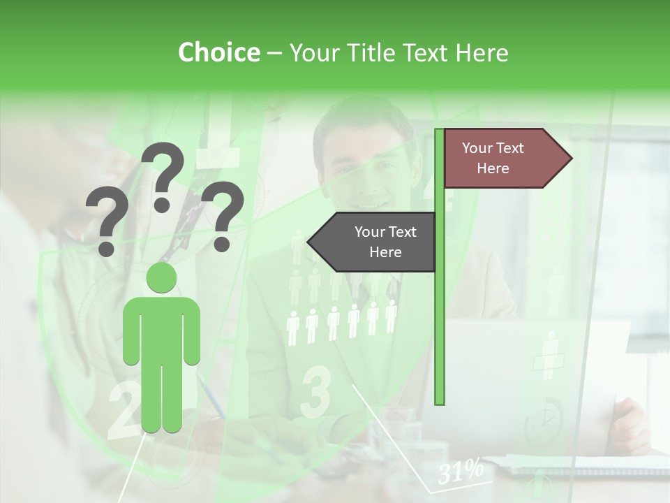 Graph Discussing Positive PowerPoint Template