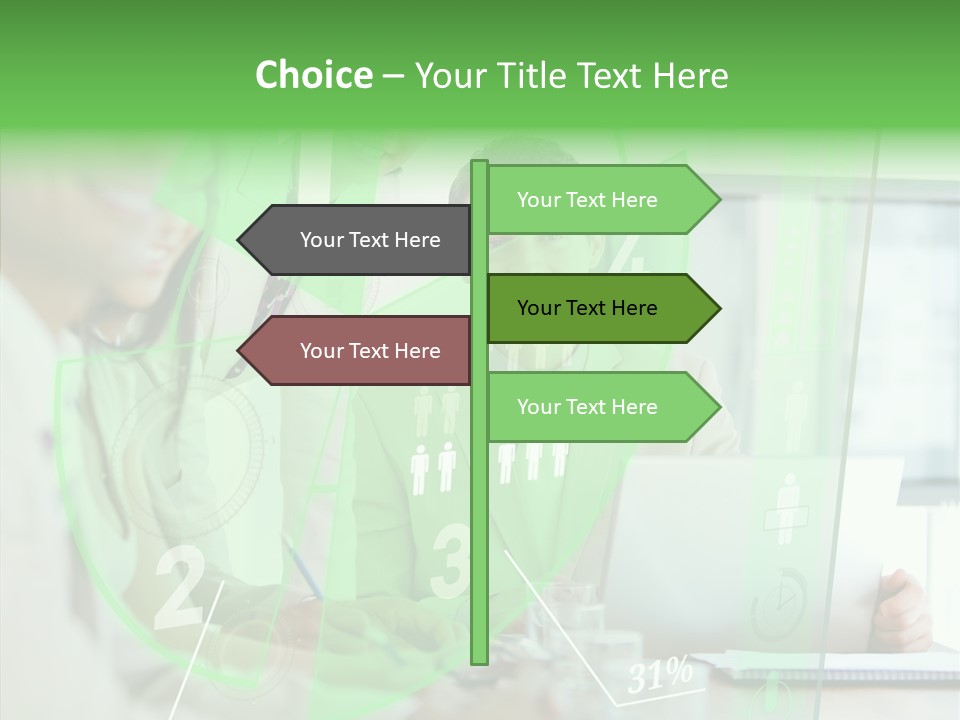 Graph Discussing Positive PowerPoint Template