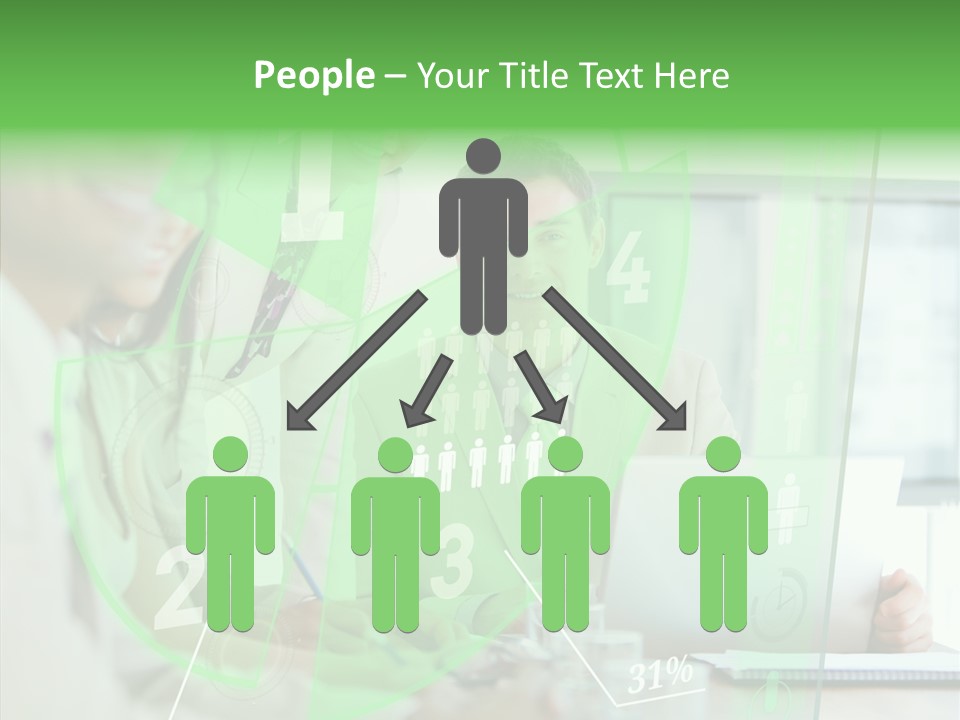 Graph Discussing Positive PowerPoint Template