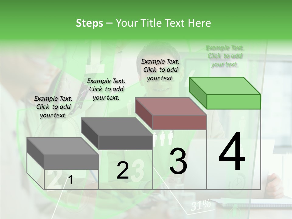 Graph Discussing Positive PowerPoint Template