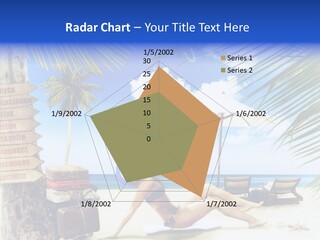 Turquoise Girl Boat PowerPoint Template