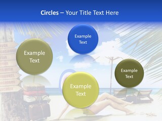 Turquoise Girl Boat PowerPoint Template