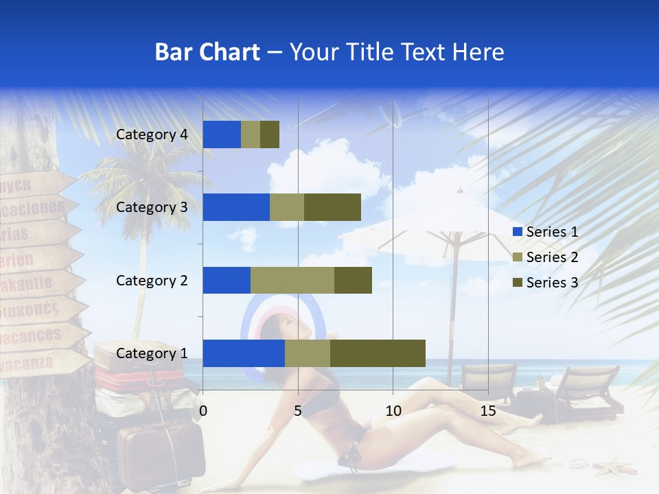 Turquoise Girl Boat PowerPoint Template
