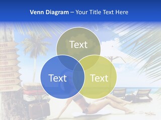 Turquoise Girl Boat PowerPoint Template
