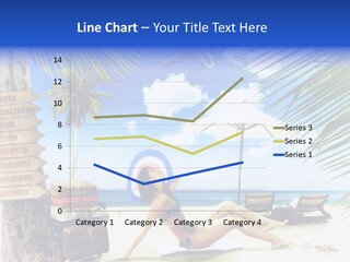 Turquoise Girl Boat PowerPoint Template