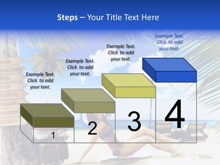 Turquoise Girl Boat PowerPoint Template