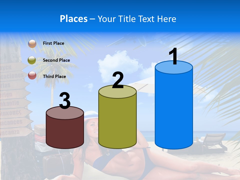 Coast Woman In Bikini Thailand PowerPoint Template