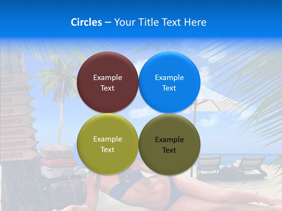 Coast Woman In Bikini Thailand PowerPoint Template