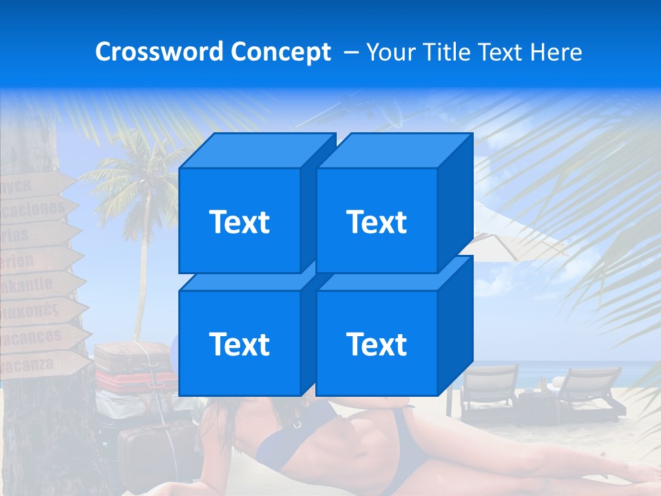 Coast Woman In Bikini Thailand PowerPoint Template