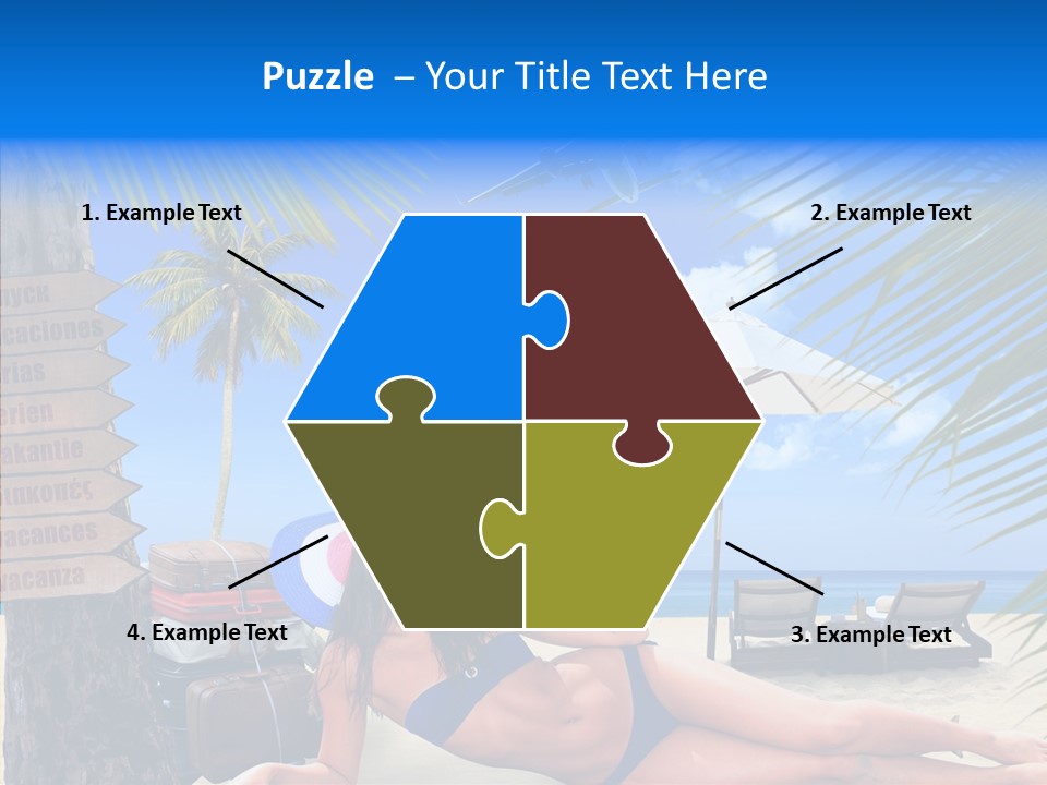 Coast Woman In Bikini Thailand PowerPoint Template