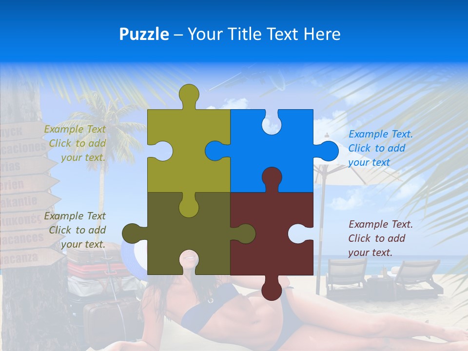 Coast Woman In Bikini Thailand PowerPoint Template