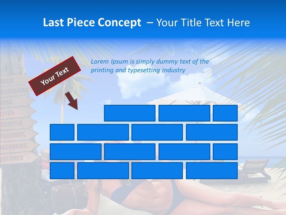 Coast Woman In Bikini Thailand PowerPoint Template