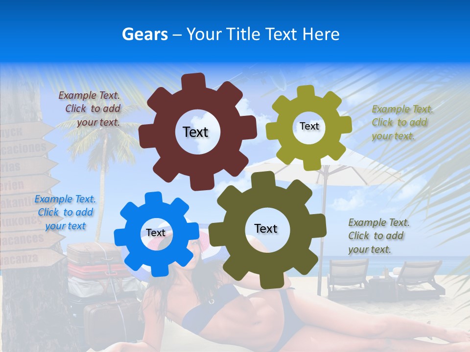 Coast Woman In Bikini Thailand PowerPoint Template