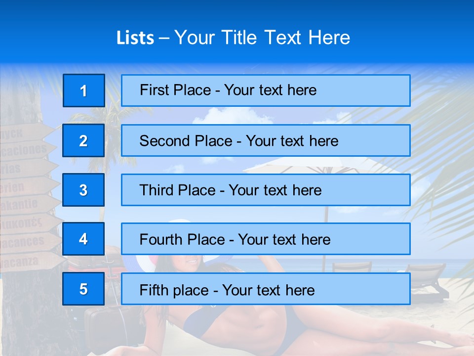 Coast Woman In Bikini Thailand PowerPoint Template