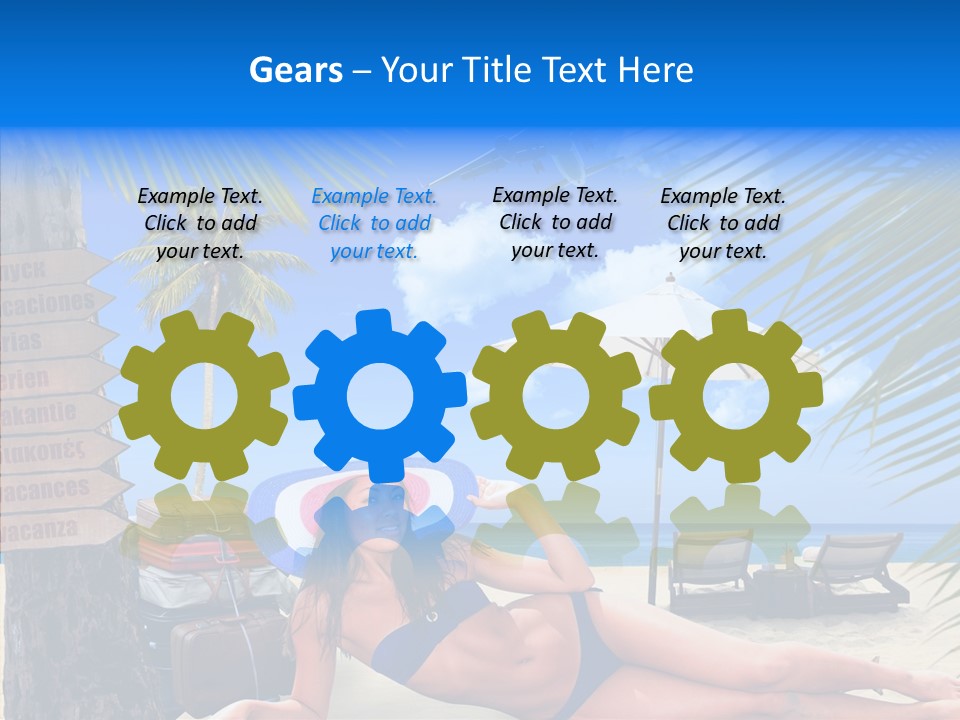 Coast Woman In Bikini Thailand PowerPoint Template