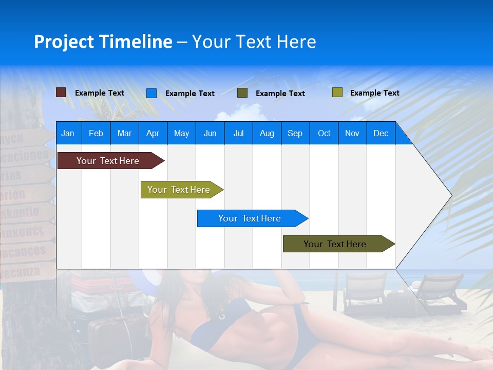 Coast Woman In Bikini Thailand PowerPoint Template