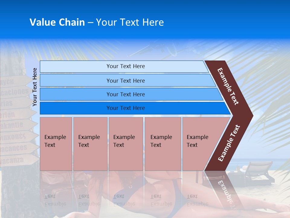 Coast Woman In Bikini Thailand PowerPoint Template