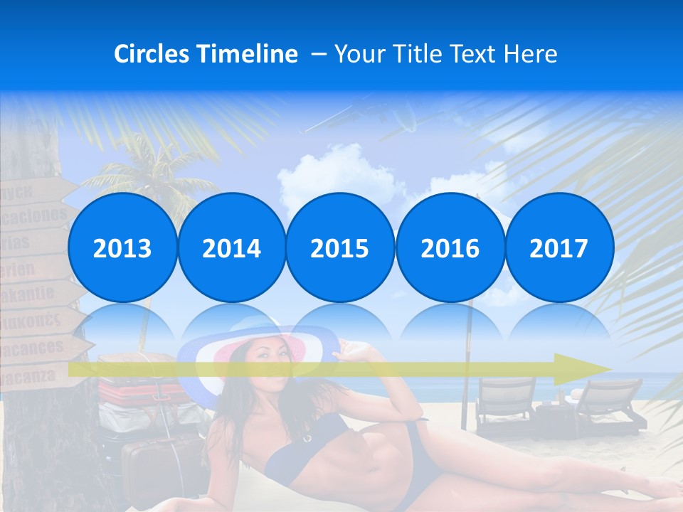 Coast Woman In Bikini Thailand PowerPoint Template