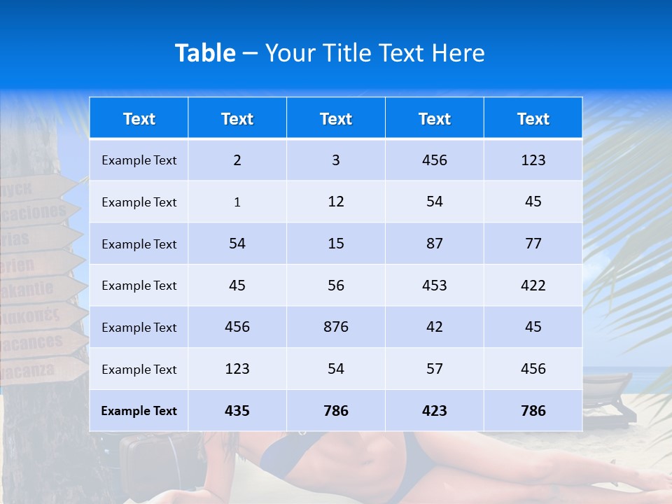 Coast Woman In Bikini Thailand PowerPoint Template