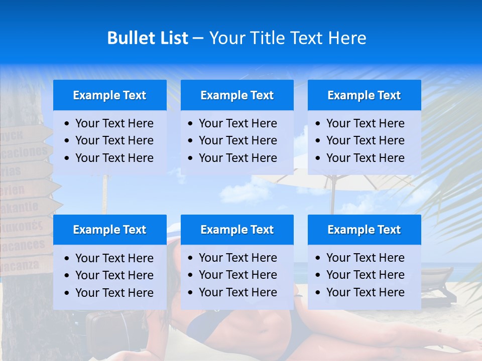 Coast Woman In Bikini Thailand PowerPoint Template