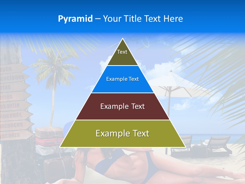 Coast Woman In Bikini Thailand PowerPoint Template