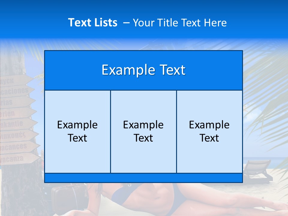 Coast Woman In Bikini Thailand PowerPoint Template