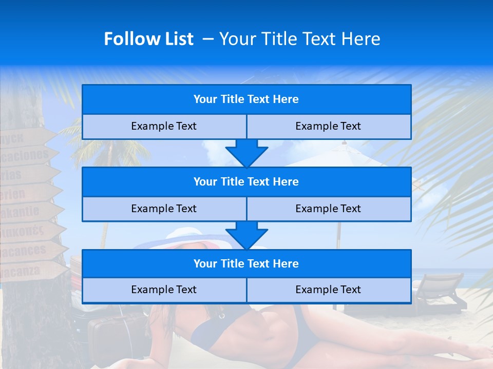 Coast Woman In Bikini Thailand PowerPoint Template