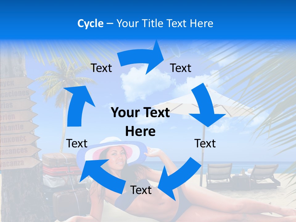 Coast Woman In Bikini Thailand PowerPoint Template