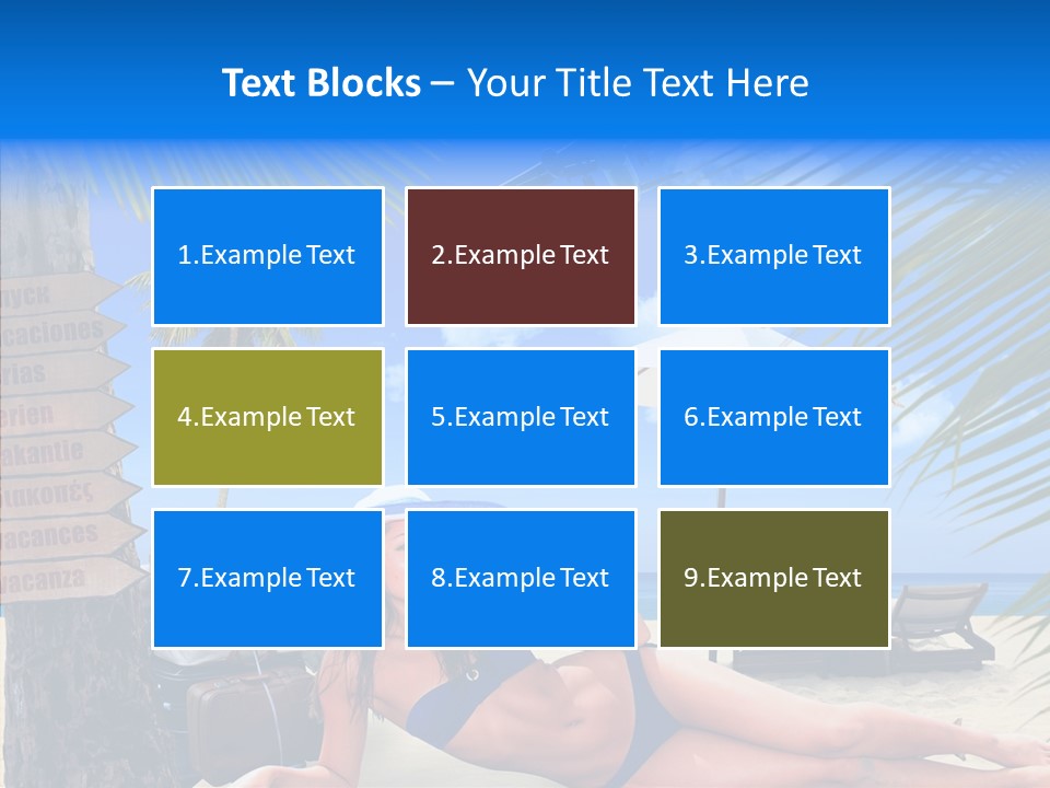 Coast Woman In Bikini Thailand PowerPoint Template