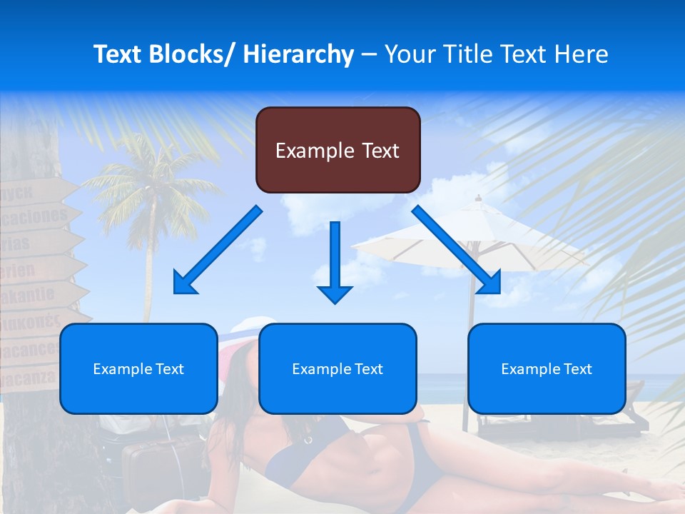 Coast Woman In Bikini Thailand PowerPoint Template