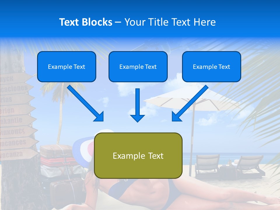 Coast Woman In Bikini Thailand PowerPoint Template