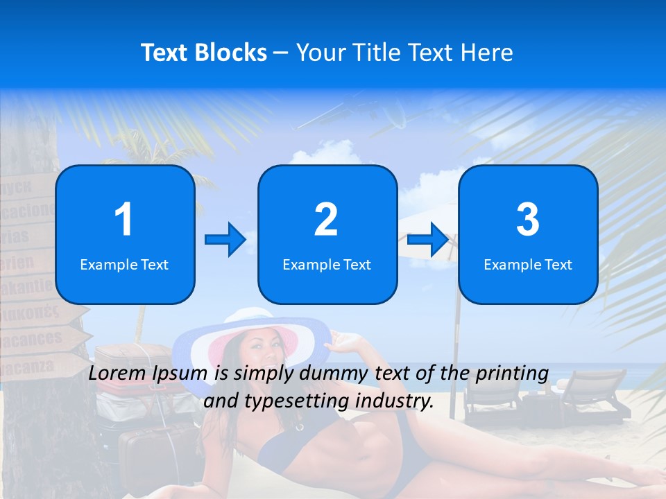 Coast Woman In Bikini Thailand PowerPoint Template