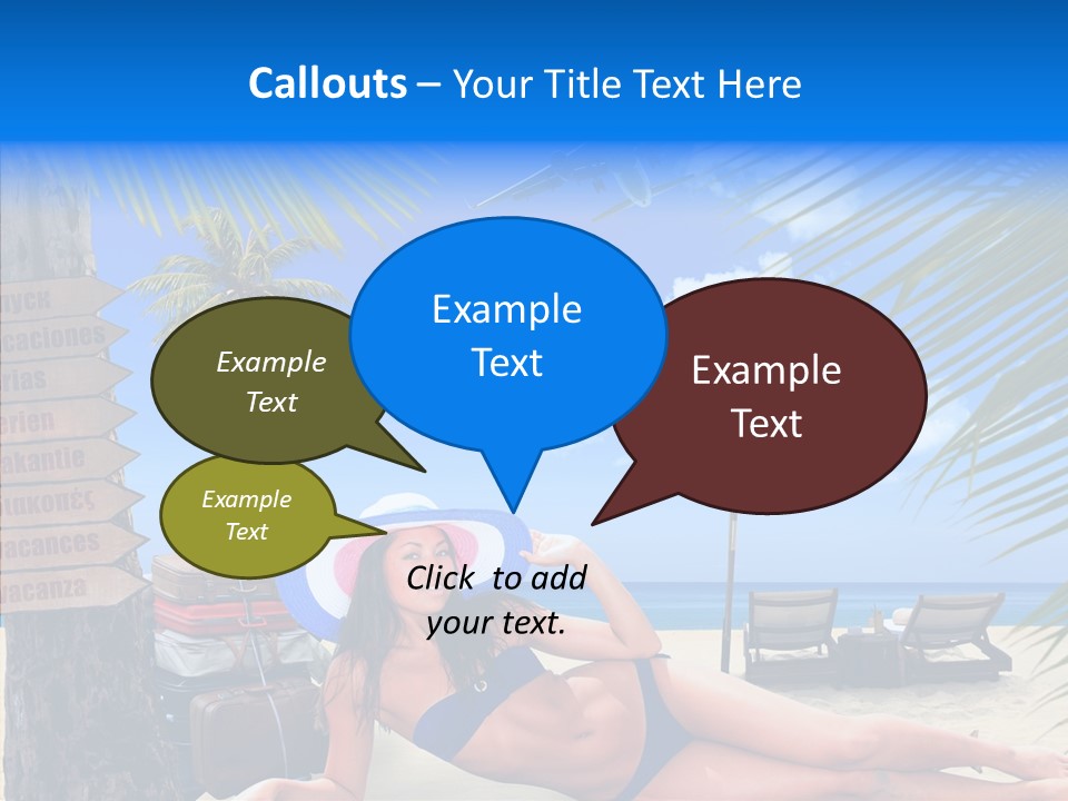 Coast Woman In Bikini Thailand PowerPoint Template