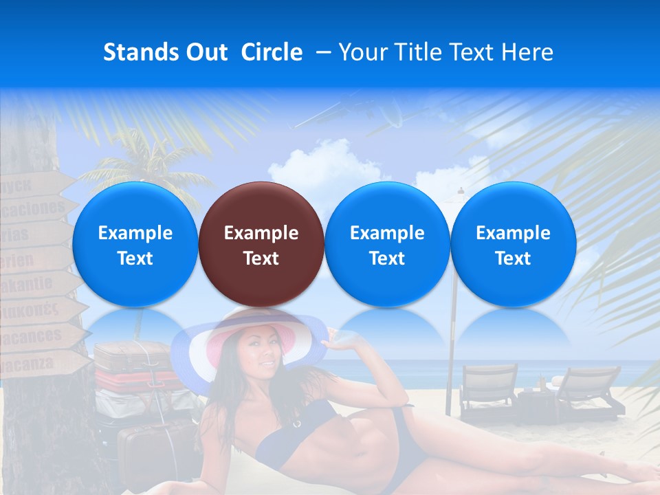 Coast Woman In Bikini Thailand PowerPoint Template