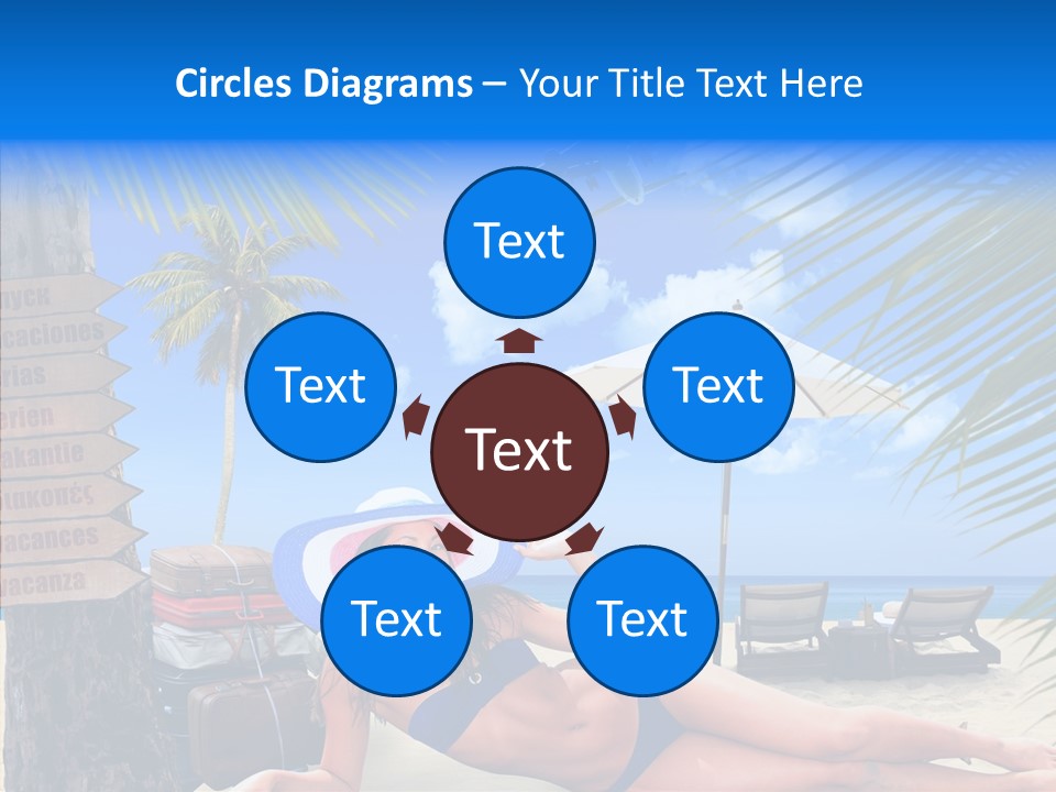 Coast Woman In Bikini Thailand PowerPoint Template