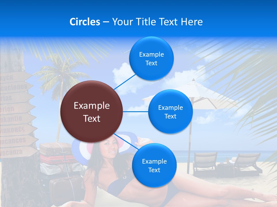 Coast Woman In Bikini Thailand PowerPoint Template